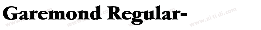 Garemond Regular字体转换